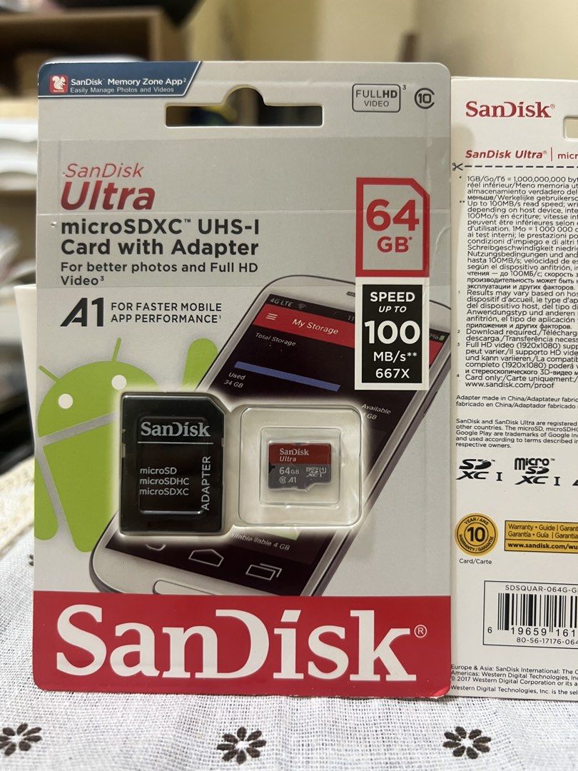 ORIGINAL SANDISK SD CARD / MEMORY CARD (Category: Hard Disks & Thumbdrives) located in Manila. Submitted by warm_jamin (Listing ID 1466290258, Image 2). Description: ORIGINAL SANDISK SD CARD / MEMORY CARD Original SanDisk SD Card Memory Cards available in different storage capacities. Perfect for **CCTV, dashcams, cameras, smartphones, tablets, and other compatible devices**. ✓ Original SanDisk ✓ 64GB available ✓ Other GB capacities available ✓ R