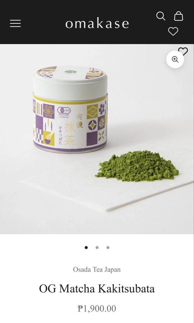 OSADA Tea Matcha Powder (Category: Beverages) located in Manila. Submitted by eluhsawrr (Listing ID 1466330862, Image 2). Description: Osada Tea Japan’s Organic Kakitsubata Matcha - premium, ceremonial-grade matcha. Market selling price for 1900. Selling it for 600 only nlng sayang ksi kesa masira dito. RFS: Boyfriend’s pasalubong but the matcha wasn’t for my liking. .