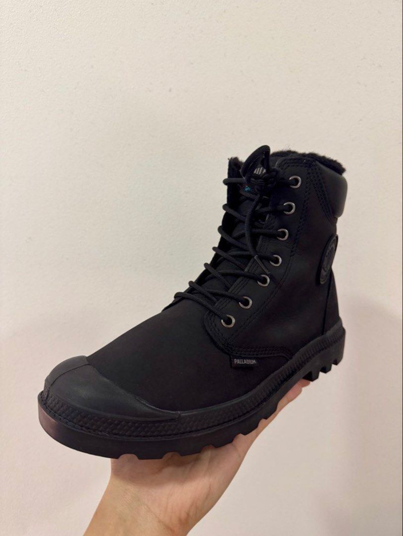 Palladium Winter Boots Waterproof (Category: Boots) located in Mandaluyong City. Submitted by rcg_shop (Listing ID 1466243453, Image 2). Description: Palladium PAMPA SPORTS CUFF WPS MEN’S BOOTS BLACK/BLACK US 9 Men’s Waterproof and insulated Selling for 5k (Original price was 10k+) Used only a few times during winter trip With box.