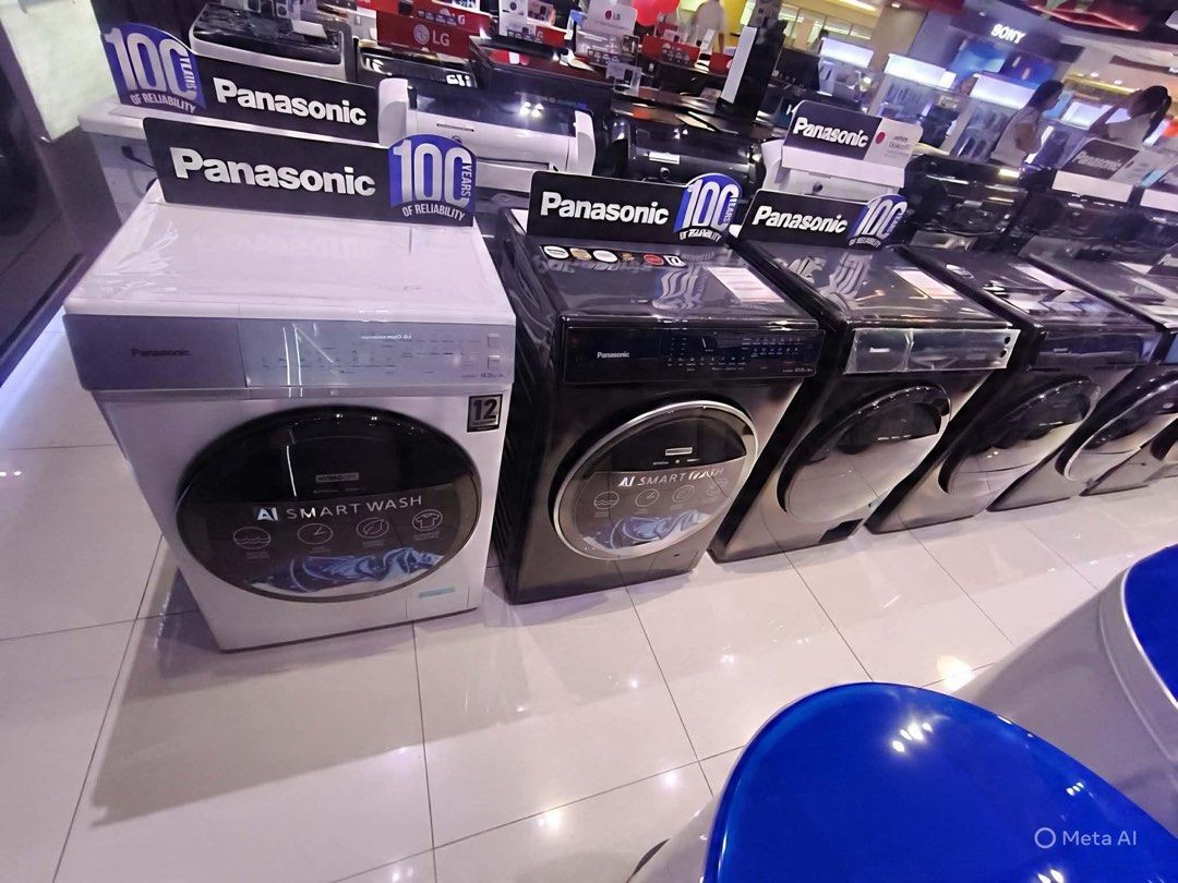 PANASONIC FRONT LOAD WASHING MACHINE (Category: Washing Machines and Dryers) located in Quezon City. Submitted by maryann5721 (Listing ID 1466303309, Image 1). Description: PANASONIC FRONT LOAD WASHING MACHINE PANASONIC FRONT LOAD AUTOMATIC WASHING MACHINE Na-16jfwph Srp 39,998 Cash 26,400 Na-v90fa1bph Srp 49,999 Cash 34,100 Na-v10fa1bph Srp 54,999 Cash 37,400 Na-v115fw1bph Srp 59,999 Cash 41,900 NA-24VDW1BPH 12 kg front load cash 41,200 NA-25CEW