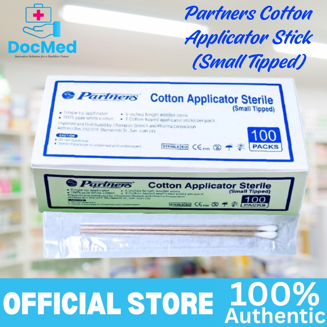 PARTNERS COTTON APPLICATOR SMALL TIPPED 100 PCS PER BOX (Category: Medical Supplies & Tools) located in Quezon City. Submitted by staffmarke01383 (Listing ID 1466243145, Image 2). Description: .