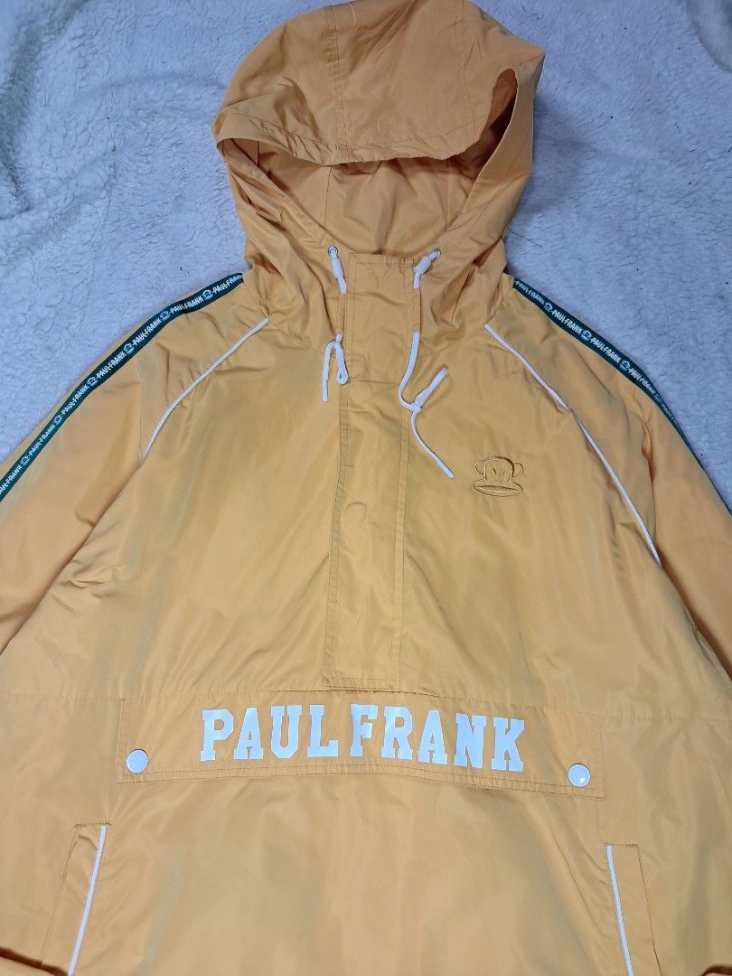 Paul frank unisex anorak jacket (Category: Coats, Jackets and Outerwear) located in Baguio. Submitted by mishmashfritz (Listing ID 1466163823, Image 2). Description: like new, thrifted needs wash, no flaws, one side zippered, adjustable hem, 2 front pockets, water repellent, with lining, l to xl,.