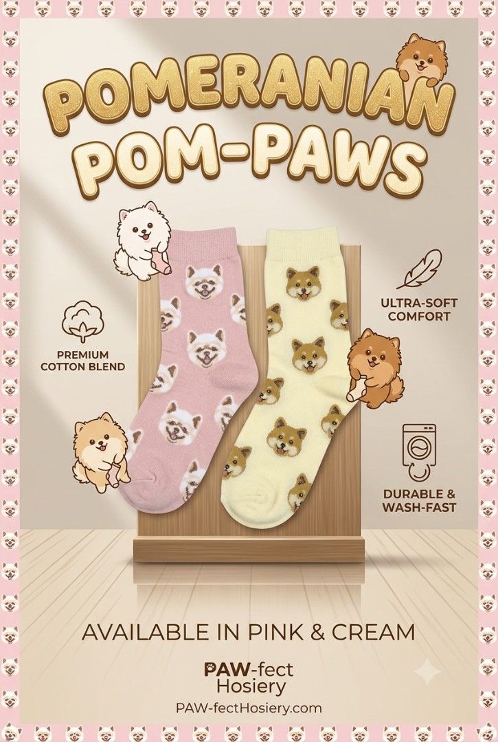Paws & Comfort The Maltese Collection Socks (Category: Socks & Tights) located in Paranaque City. Submitted by herzoksy30 (Listing ID 1466183365, Image 2). Description: - Adorable dog print design from the exclusive Maltese collection - Made with a premium cotton blend for all-day comfort and extra softness - Durable reinforced heel and toe to prevent wear and tear - Available colors: Blue, Gray, and Beige - The perfect thoughtful gift for fur pa
