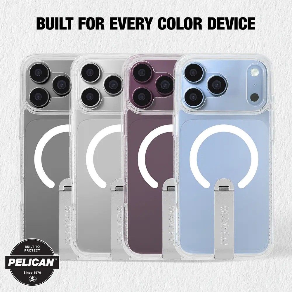 Pelican – iPhone 18 Pro Max / 17 Pro Max 手機殼 Protector Magsafe磁吸手機套 旋轉支架 360°全包圍 軍規級防摔保護套 – 透明 （分類：電子書閱讀器）位於 Hong Kong。 由 gadgetexpress 提交（商品編號 1466203773，圖片 2）。簡介： 16 英尺（4 倍）軍規級跌落保護 超強力磁鐵支援 MagSafe 充電和配件 手機支架 雙層超薄結構 360 度全方位加強保護與減震 防刮塗層 超清透亮，採用抗黃變技術 側邊紋理設計，增強握持感 相容於 iPhone 18 Pro Max / 17 Pro Max。