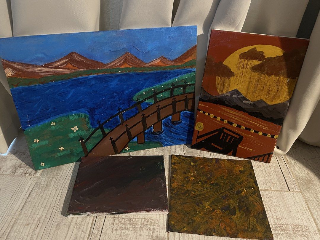 Personal Acrylic paintings set (Category: Art & Prints) located in Minglanilla. Submitted by zealowl_b6bd54 (Listing ID 1466236878, Image 1). Description: Selling these paintings for those interested. They have different sizes. Just dm me sa interested..