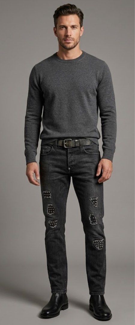 PHILIPP PLEIN CASINO JEANS (Category: Jeans) located in Davao. Submitted by ronz31 (Listing ID 1466323446, Image 1). Description: PTPA/FS PHILIPP PLEIN CASINO DISTRESSED MENS JEANS/BUTTON JEANS SIZE 29/30 L:42" LEG OPEN:7" VGOOD CONDI 9/10 DM📩.