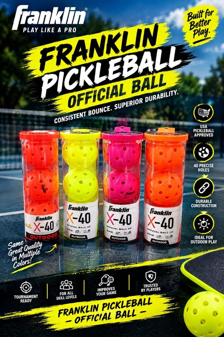 Pickleball balls franklin (Category: Racket and Ball Sports) located in Quezon City. Submitted by bellemarketing (Listing ID 1466197219, Image 1). Description: Franklin balls pickleball balls for sale x40 and x26 For pick up @ Q.C.
