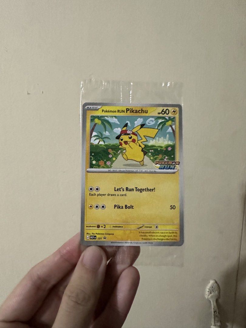 Pikachu (Category: Raw Singles) located in Manila. Submitted by 4buying (Listing ID 1466235341, Image 1). Description: Pokemon 30th anniversary pokemon run promo - Sealed - Negotiable for sure buyers.