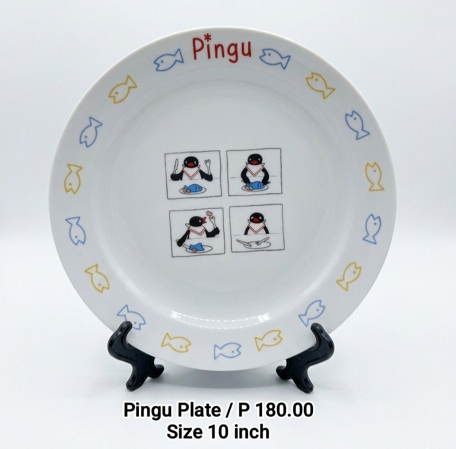 Pingu Ceramic Plate (Category: Dinnerware & Cutlery) located in Binan City. Submitted by mayjhe (Listing ID 1466273616, Image 1). Description: 💛 For Sale 💛 🌸 Pingu 🍀 Ceramic Plate 📍 Condition: Good / No box 💰 Price is ₱ 180.00 👉 Other details posted 🇵🇭 Location Biñan Laguna 🛵 Courier J& T and Lalamove 📋 Shipping by schedule 📍 NO COD & COP 📌 All items are carefully packed and labeled with Fragile stickers for breakable goods. However,