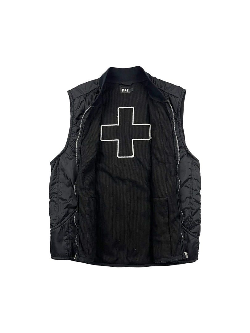 Places + Faces - Black Vest (Category: Vests) located in Puerto Princesa. Submitted by rrugsgallery (Listing ID 1466313400, Image 3). Description: Places + Faces - Black Vest Tagged Size: Large Dimensions Length: 26.5 front, 27 back Width: 22 Condition: Excellent Color rate: 10 Flaws: None.
