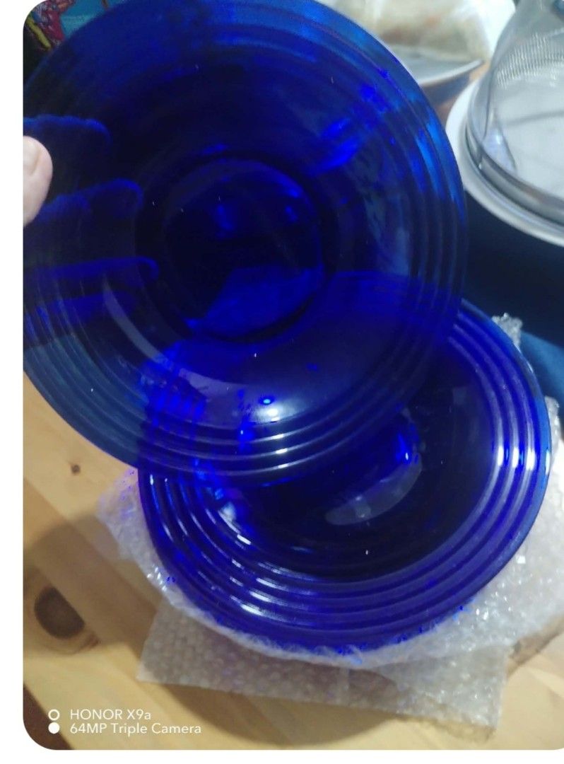 Plate 12 Pcs (Category: Dinnerware & Cutlery) located in Muntinlupa City. Submitted by arciagamaryann68 (Listing ID 1466202571, Image 3). Description: - Set of 12 matching blue plates - Features a stylish ribbed ring design - Vibrant blue color adds elegance to any dining setup - Sturdy construction suitable for daily use.