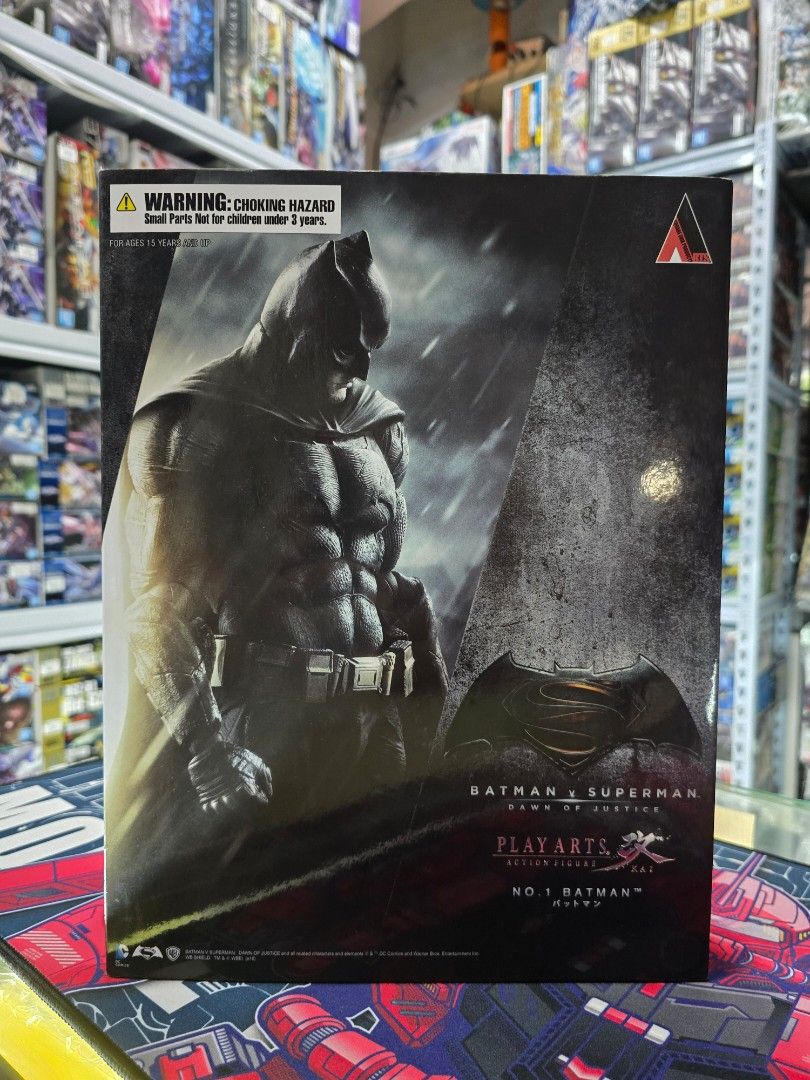 Playarts Kai Batman V Superman: Batman (Category: Figurines & Statues) located in Caloocan City. Submitted by thefattytoys (Listing ID 1466204109, Image 1). Description: Playarts Kai Batman V Superman: Batman - 2000 -BIB -Joints stiff -Stand sealed. Lalamove ready ✅Facebook Page :FattyToys ✅Instagram : fattytoys ✅Tiktok: Fatty Toys Philippines ✅Carousell: The Fatty Toys ✅Main Branch pickup - 64 Ilang Ilang st Grace Park Caloocan 📍 "Fatty Toys" i