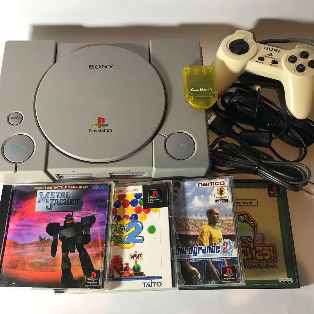 Playstation 1 Bundle with Games (Category: PlayStation) located in Caloocan City. Submitted by Jorumack_Shop (Listing ID 1466240711, Image 1). Description: Playstation 1 Bundle with Games Tested and working Good condition Secondhand (expect light scratches & discoloration), from Japan NOT MODIFIED Inclusions: • Unit PS1 (SCPH-7000) - 110 Volts - NTSC-J (Japan Region) - Lens working, can only read ORIGINAL JPN CD's • HORI PS1 White Controller • Me