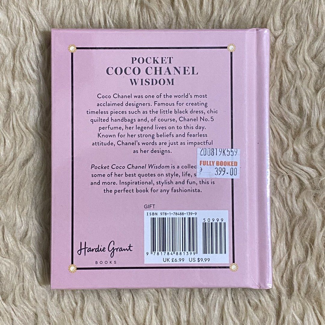 Pocket Coco Chanel Wisdom Book (Category: Storybooks) located in Paranaque City. Submitted by rdcdomo (Listing ID 1466210279, Image 2). Description: .