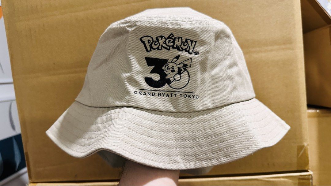 Pokemon Bucket Hat 30th Anniversary (Category: Plushies & Soft Toys) located in Quezon City. Submitted by mikemofu (Listing ID 1466195101, Image 1). Description: Only obtainable from Grand Hyatt Tokyo event as commemorative gift Ultra rare piece from pokemon anniversary! Embroidered front logo.