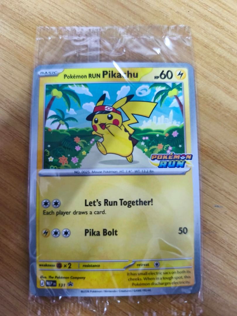 Pokemon Run Pikachu Promo Card (Category: Trading Cards Accessories) located in Caloocan City. Submitted by gisellevil74099 (Listing ID 1466161483, Image 1). Description: Name your price..