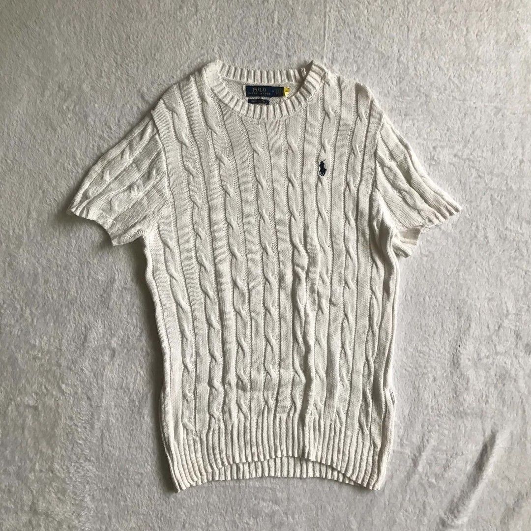POLO RALPH LAUREN CABLE KNITTED (Category: Activewear) located in Cebu City. Submitted by kevinthrift (Listing ID 1466291509, Image 2). Description: Polo Ralph Lauren Cable Knitted Like New Condition Size: Medium on tag Dimes: Length 26 Width 17 Color rate: 10/10 -No issue -Need wash Pm📥.