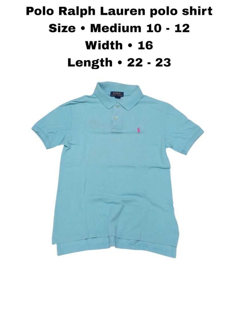 Polo Ralph Lauren polo shirt (Category: Activewear) located in Manila. Submitted by _t20hrift (Listing ID 1466332012, Image 1). Description: polo Ralph Lauren polo shirt Size • Medium 10 - 12 yrs old Excellent condition 16 | 22 - 23 Dimension.