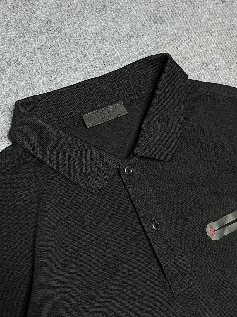 Prada polo shirt (Category: Formal Shirts) located in Angono. Submitted by thriftnalang (Listing ID 1466238456, Image 2). Description: Prada polo shirt as new condition W-22 |L-26 XL on tag Cut wash tag only but guaranteed authentic .