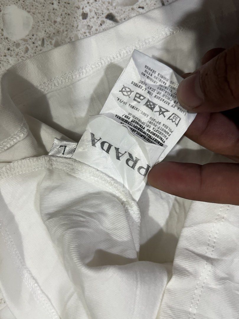 Prada Tops (Category: Blouses) located in Manila. Submitted by ketchidrip.ph (Listing ID 1466181427, Image 3). Description: Prada Sando for women L on tag 350+sf Need wash only .
