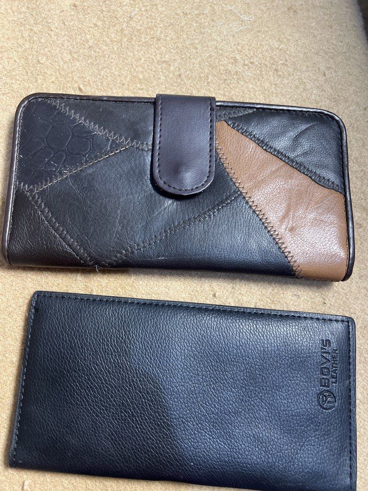 PRELOVED ASSORTED WALLET (Category: Wallets & Card holders) located in Makati City. Submitted by carullee (Listing ID 1466231982, Image 3). Description: Preloved wallet Patchwork no brand slim wallet bifold Black slim wallet Croc embossed patent kisslock wallet With minimal signs of use as shown in photo.