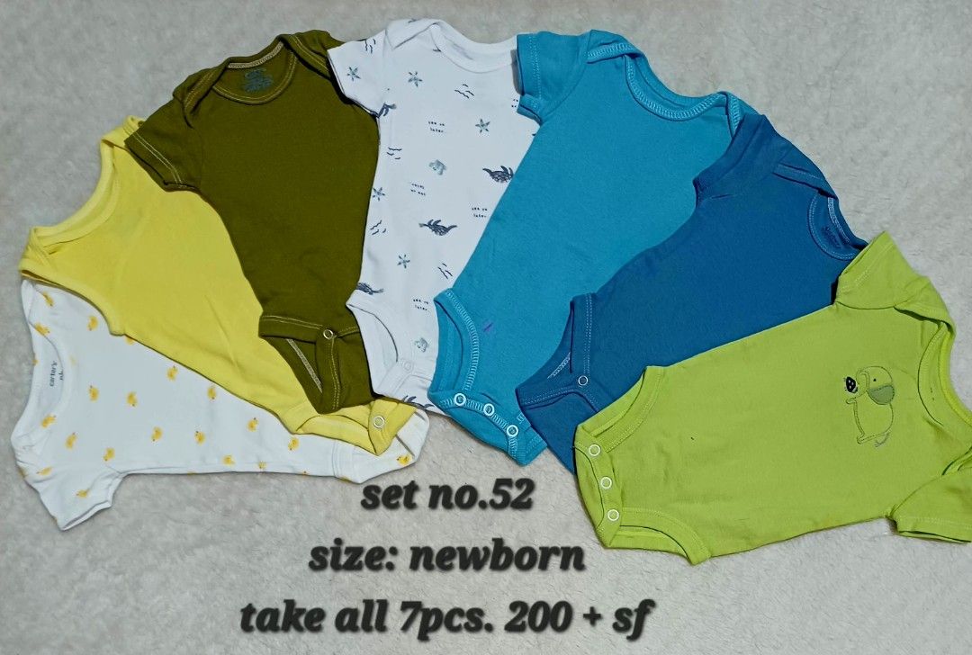 PRELOVED BABY ONESIES (boy) (Category: Babies & Kids Fashion) located in Manila. Submitted by amitz (Listing ID 1466162188, Image 3). Description: READ FIRST... LOC.: Commonwealth, Quezon City -Stated as preloved/ukay please do manage your expectations -Bawal po sa sobrang maselan, preloved/ukay po ito. - First to pay gets the item.No reservation para iwas joy reserver. -MOP: GCash/Palawan - Shipping via J&T or Lalamove - NO Shoppee checkout/NO C