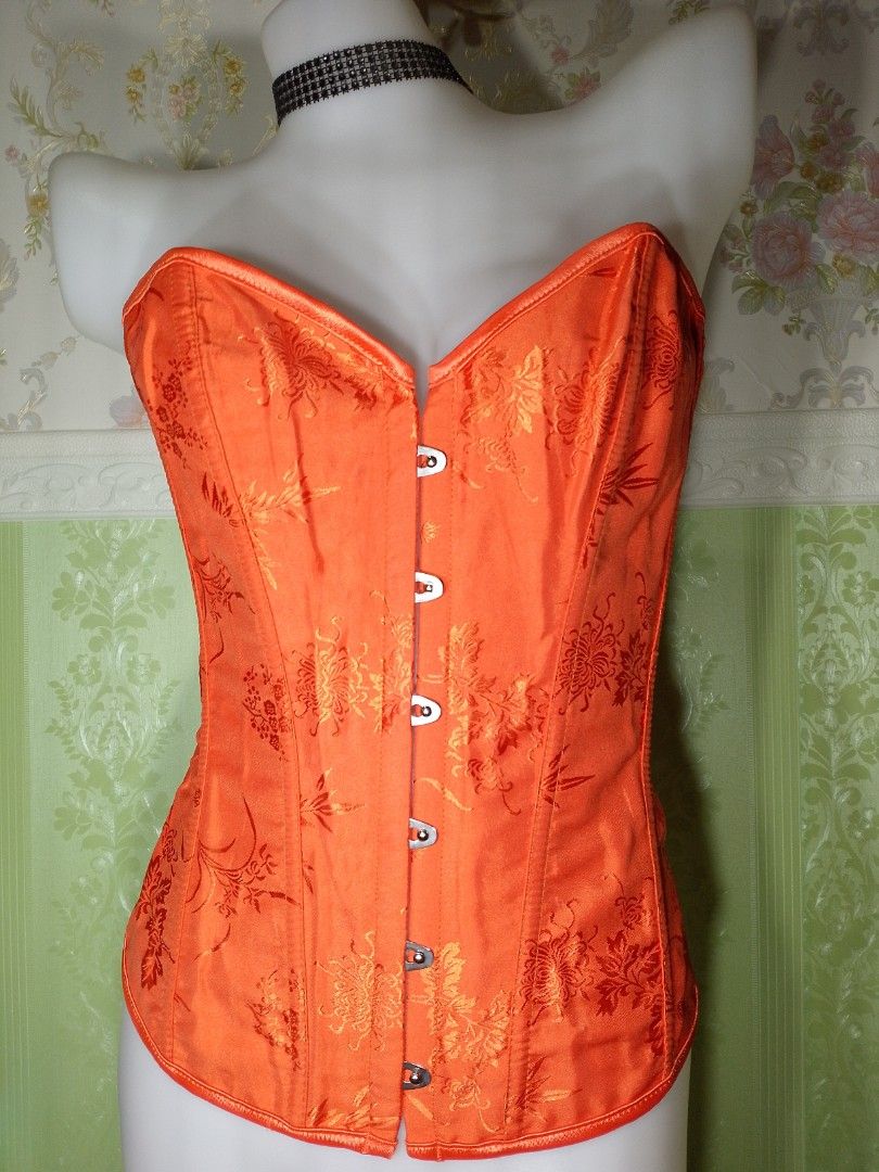 Preloved Orange Magnetic Corset Top (Category: Others Tops) located in Dasmarinas. Submitted by ms.happycorsets (Listing ID 1466294614, Image 1). Description: Preloved Magnetic Corset Orange Color Can Fit to Extra Large size Starting waistline 32-36 inches length 16 inches Not Stretchable Fabric Has Lace tie adjustable at the back Has 10 Soft bones with Slight flaws Actual Photo Color may Change due to Camera Flash 💕 Disregard the lines due to f