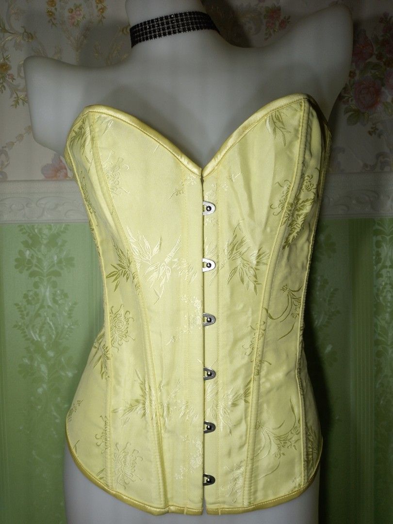 Preloved Yellow Magnetic Corset (Category: Others Tops) located in Dasmarinas. Submitted by ms.happycorsets (Listing ID 1466293777, Image 1). Description: Preloved Magnetic Corset light Yellow Color Can Fit Medium size to Large size Starting waistline 29-32 inches length 16 inches Not Stretchable Fabric Has Lace tie adjustable at the back Has 10 Soft bones No flaws Actual Photo Color may Change due to Camera Flash 💕 Disregard the lines due to fl