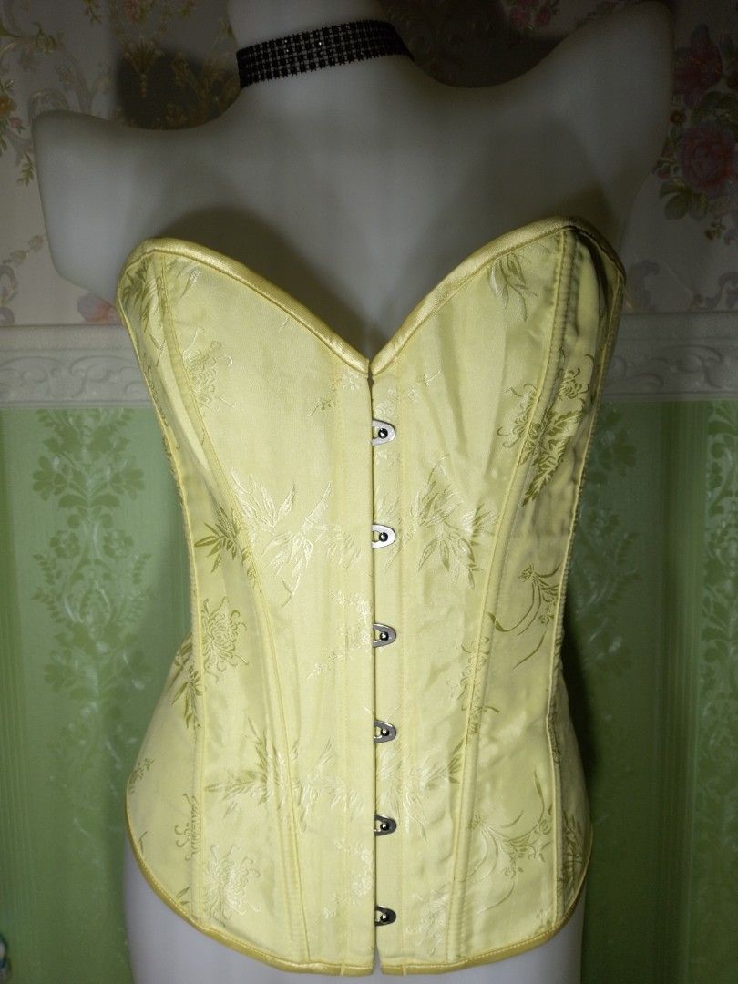 Preloved Yellow Magnetic Corset (Category: Others Tops) located in Dasmarinas. Submitted by ms.happycorsets (Listing ID 1466293777, Image 3). Description: Preloved Magnetic Corset light Yellow Color Can Fit Medium size to Large size Starting waistline 29-32 inches length 16 inches Not Stretchable Fabric Has Lace tie adjustable at the back Has 10 Soft bones No flaws Actual Photo Color may Change due to Camera Flash 💕 Disregard the lines due to fl