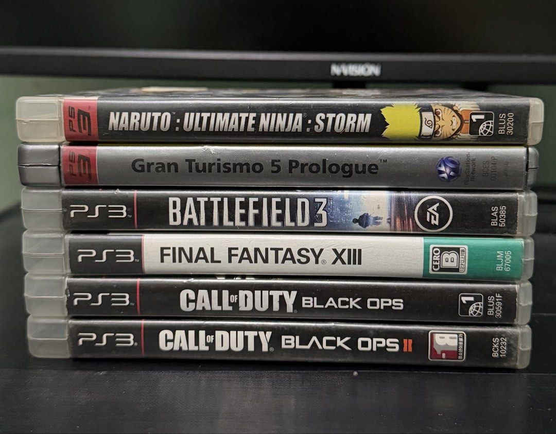 PS3 Games Bundle ₱1,200 as pack (Category: PlayStation) located in Caloocan City. Submitted by gedolaco (Listing ID 1466331759, Image 1). Description: Playstation 3 Game FOR SALE •Working & Tested •Good for PS3 Collector - Battlefield 3 - Naruto Storm - Gran Turismo 5 Prologue - Call of Duty Black Ops - Call of Duty Black Ops 2 - Final Fantasy XIII PREFERRED MOP: GCASH LOCATION: South Caloocan City (Near Monumento) Meet up: SM Grand Central *Can 