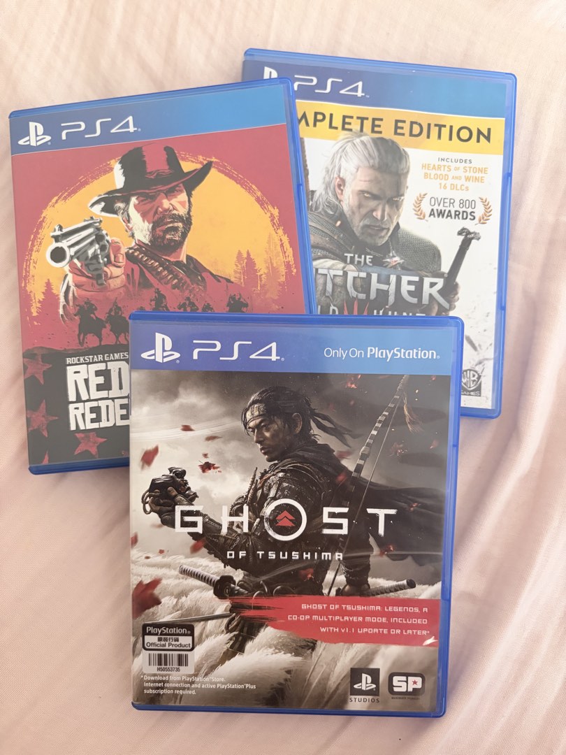 PS4 Games Bundle: Red Dead Redemption 2, Witcher 3, Ghost of Tsushima ...