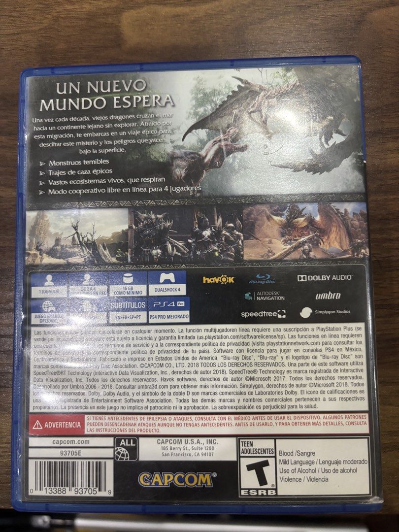 PS4 Monster Hunter World (Category: PlayStation) located in Quezon City. Submitted by jjintalan68155 (Listing ID 1466294710, Image 3). Description: .