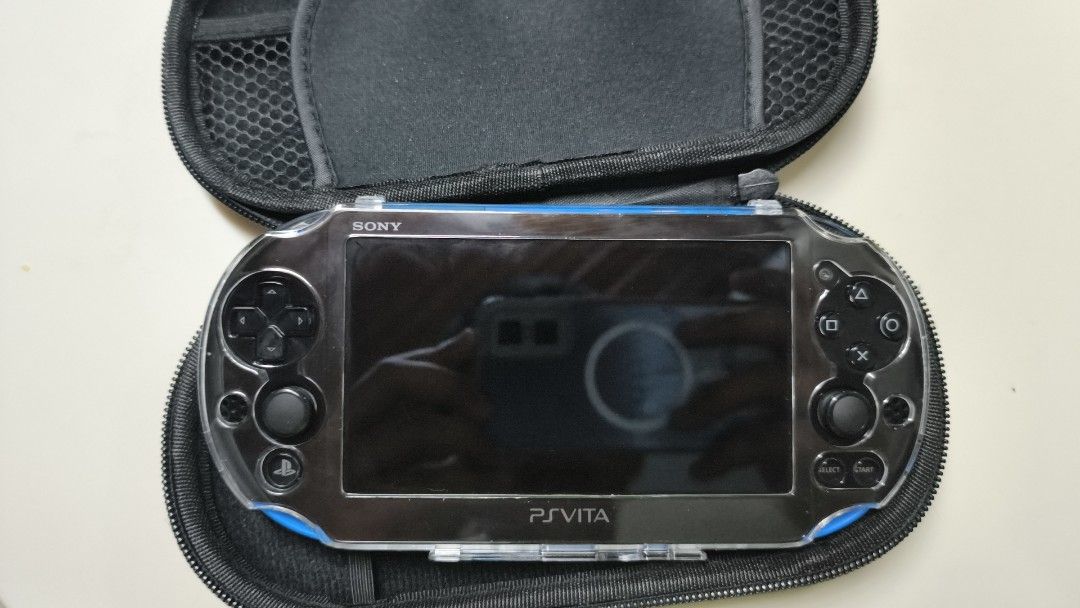 PS VITA SLIM 2000 (Category: Other Mobile & Gadget Accessories) located in Cavite. Submitted by sekii07 (Listing ID 1466164655, Image 2). Description: Blue black Pouchbag Clearcase Cable charger 128gb Jailbreak unlimited download Pwede i-connect sa wifi Smooth as new Lahat ng botton na gana No issue Can provide pictures/videos upon request Pwede lalamove depende sa usapan 📍Rosario, Cavite Negotiable RFS: NEED FUNDS.