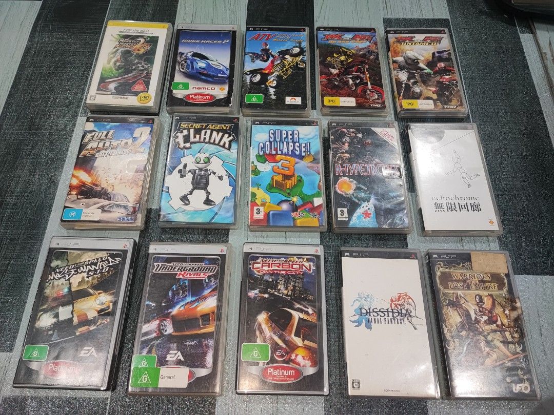 PSP UMD'S ( PRICE INDICATE ) (Category: PlayStation) located in Manila. Submitted by pcltasenseigaming (Listing ID 1460087734, Image 2). Description: PSP UMD'S ( PRICE INDICATE ) ( PSP UMD CIB/ WITH MANUALS ) ( GAMES / MOVIES / MUSIC ) Monster Hunter Portable 2nd G (ULJM) - 559 Ridge Racer 2 (UCES) - 1599 ATV Offroad Fury Blazing Trails (ULES) - 499 MX vs ATV On The Edge (ULES) - 669 MX vs ATV Untamed (ULES) - 649 Full Auto Battlelines 2 (ULES) -
