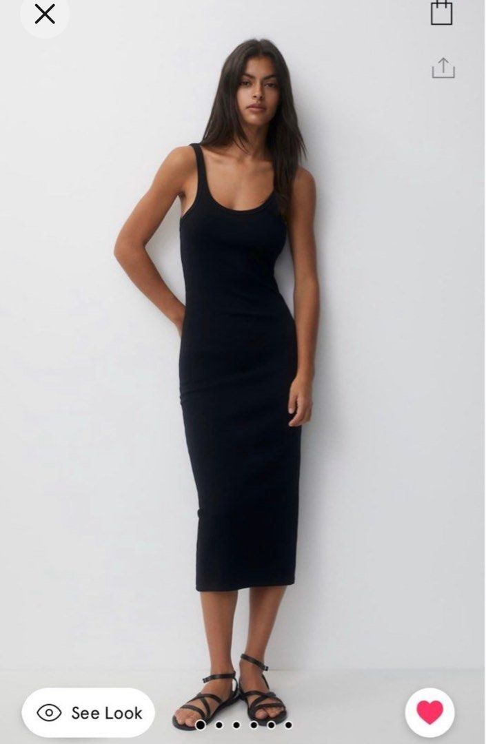 Pull&Bear Black Ribbed Bodycon (Category: Dresses) located in Cavite. Submitted by prlvdbydn (Listing ID 1466272096, Image 2). Description: - preloved item - can fit small to medium RFS: decluttering .