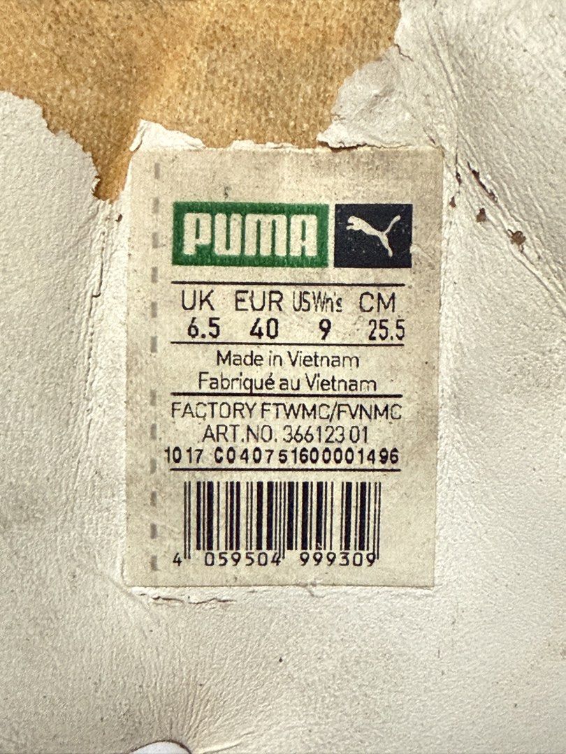 Authentic Puma Platform Hyper 'Embroidered Floral' Sneakers (Category: Sneakers) located in Caloocan City. Submitted by lovedbyzee (Listing ID 1466268723, Image 2). Description: ₊˚⊹♡ ➔ Brand: Puma (Authentic) ₊˚⊹♡ ➔ Size: US Women’s 9 / UK 6.5 / EUR 40 / 25.5 CM ₊˚⊹♡ ➔ Condition: Preloved with typical signs of wear/discoloration on the white leather and platform soles, but structurally solid and the detailed embroidery is pristine—just needs a go