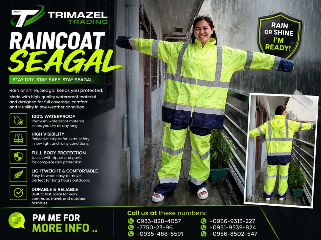 raincoat seagal (Category: Looking For) located in Quezon City. Submitted by irishbayaban20 (Listing ID 1466179794, Image 1). Description: ✅ Guaranteed lowest price ✅ Quality products ✅ 100% LEGIT TRUSTED SUPPLIER! ✅ With Complete Legal Documents ✅ BIR Registered We Supply All Kinds Of PPE Supplies, Raincoat, Hard Hat, Cooler Box, Plastic Trash Bin, Road Barriers, Kayak Boats, Crystal Kayak, Traffic Cone, T-Bollards & All Kinds Of Safety Shoes. O