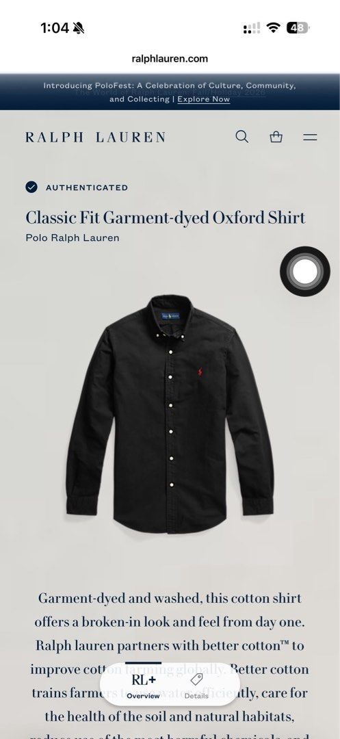 Ralph Lauren Button Down Oxford Long Sleeve (Category: Formal Shirts) located in Manila. Submitted by weepuppey (Listing ID 1466276403, Image 1). Description: - Brand: Polo Ralph Lauren - Style: Classic fit button-down shirt -Color rate: 10/10 -Excellent Condition, Good as new -Authentic 100% authentic - Size: XS fits medium to slim fit large -19.5x27 - Color: Black with red embroidered logo on chest - Material: 100% cotton - Features: Long sleev