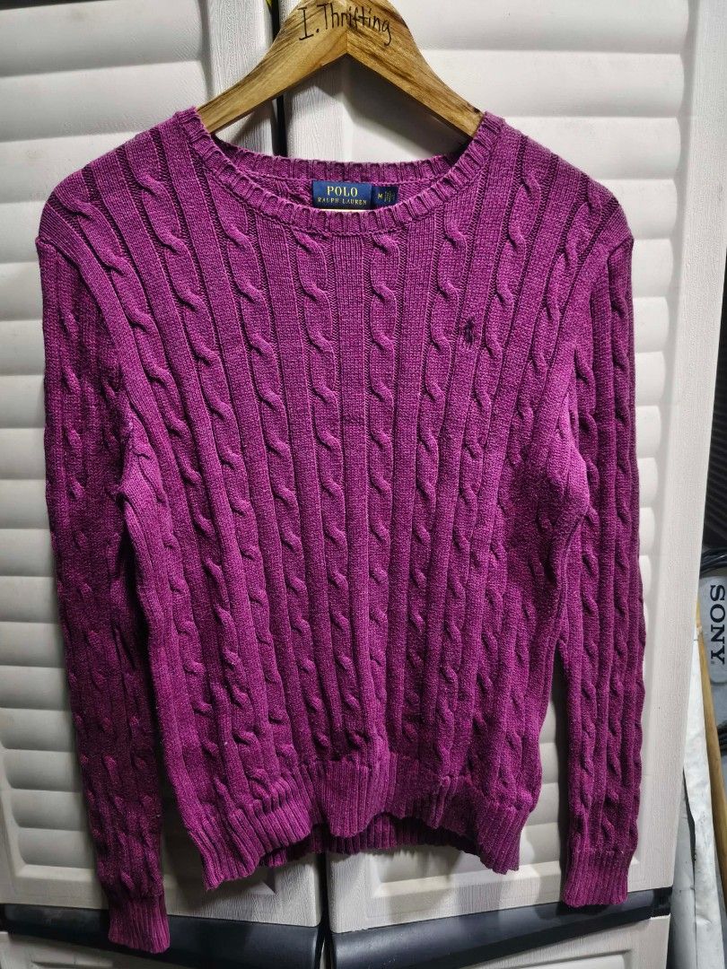 Ralph Lauren Cable Knitted (Category: Longsleeves) located in Bacolod City. Submitted by i.thrifting (Listing ID 1466281971, Image 1). Description: Ralph lauren cable knitt 18x24 As new condition complete tags no issue color rate 9.9/10.