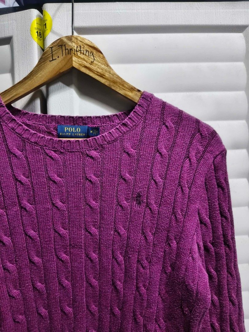 Ralph Lauren Cable Knitted (Category: Longsleeves) located in Bacolod City. Submitted by i.thrifting (Listing ID 1466281971, Image 2). Description: Ralph lauren cable knitt 18x24 As new condition complete tags no issue color rate 9.9/10.
