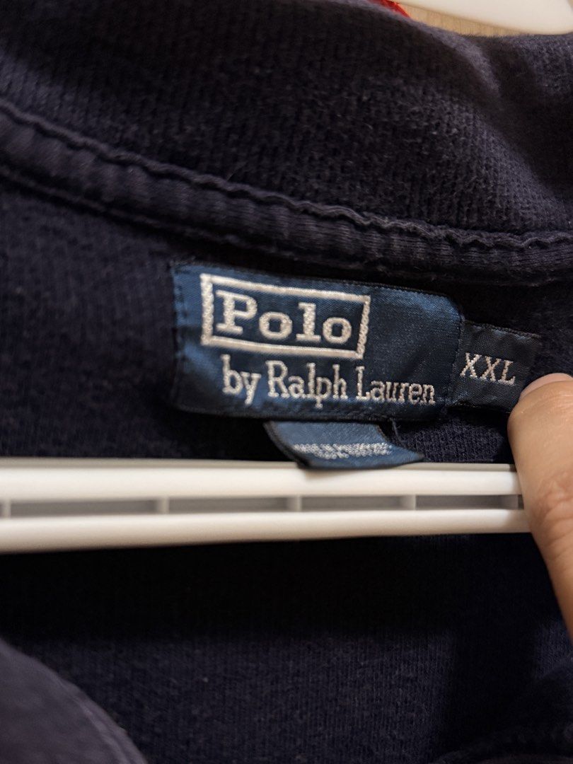 Ralph Lauren Quarter-Zip Pullover Sweater (Category: Coats, Jackets and Outerwear) located in Manila. Submitted by aldouseuclid (Listing ID 1466334946, Image 3). Description: Ralph Lauren Quarter-Zip Pullover Sweater Dark Blue Has some minor fading; barely noticeable XXL (will add the dimensions in the details later) 1995 RFS: Downsizing.