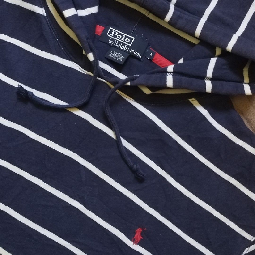 Ralph Lauren Stripe Hoodie (Category: Hoodies) located in Davao. Submitted by giyuu06 (Listing ID 1466315129, Image 3). Description: Ralph Lauren Stripe Hoodie | LARGE | Excellent Condition L 28 W 25 SL 26.