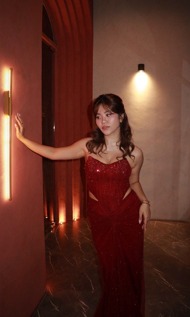 Red Birthday Gown for Rent (Category: Evening dresses & gowns) located in Quezon City. Submitted by buyfromMebbie (Listing ID 1466203603, Image 2). Description: Worn once for my birthday and still in excellent condition! ✨ • Bought from a store in Vietnam • Size: Medium to Semi-Large • Please note that Vietnamese sizing runs smaller, so kindly check the fit/measurements before renting. • ₱1,200 rental fee — price includes the cost of dry cleaning