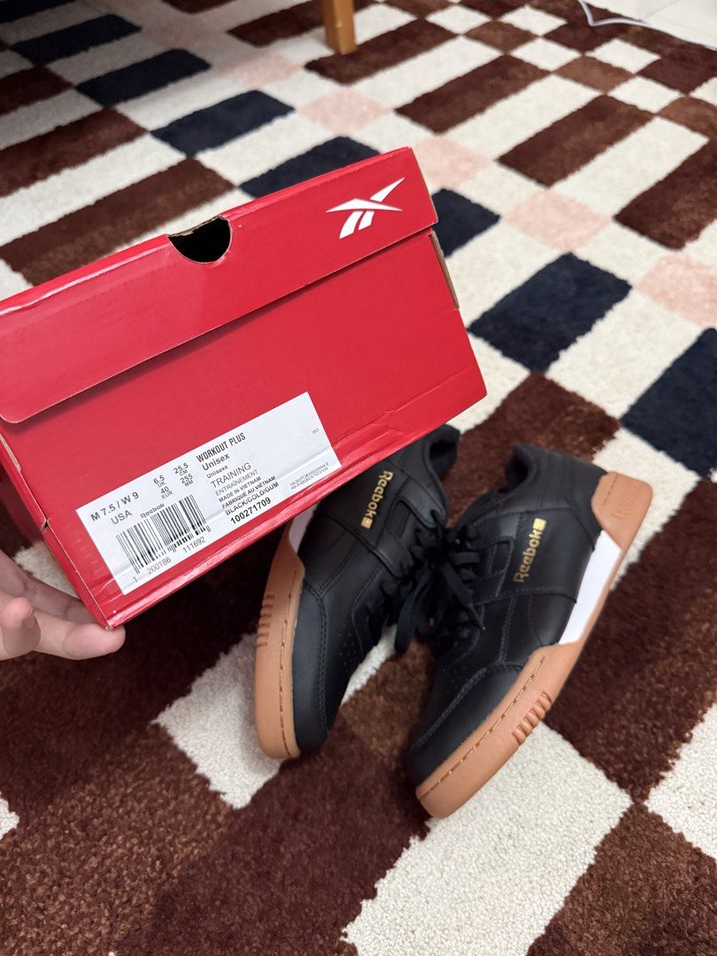 Reebok workout plus (Category: Casual Shoes) located in Quezon City. Submitted by jmonteeee (Listing ID 1466174074, Image 2). Description: Brand new just tried on, will include the tote bag for free. Size 7.5 mens/ size 9 womens unisex! 25.5 cm.