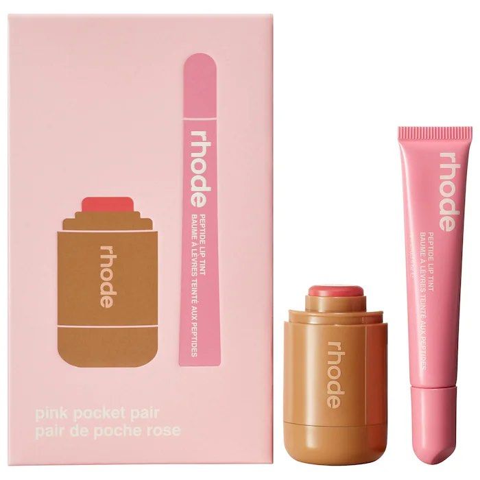 rhode Pocket Pair Limited Edition Lip + Cheek Set (Category: Makeup) located in Taguig. Submitted by francextrasph (Listing ID 1466156128, Image 2). Description: how to pre-order? form is in our 'OCT' highlight on lG (francextrasph) we CAN'T REPLY here as we reached msg Iimit so pls msg us on lG instead PRE ORDER Limited Edition EDA: 2-3 weeks if no delays Sets Available: 🩰 a pink pair (sprinkle + ribbon) 🥨 a mauve pair (sleepy girl + pretzel) 