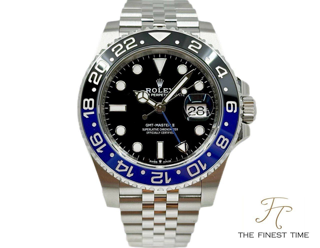 Rolex GMT-Master II 126710BLNR Batgirl 126710BLNR Jubilee Batgirl 126710 _ Oct 2024 (Category: Watches) located in Singapore. Submitted by thefinesttime (Listing ID 1466187736, Image 1). Description: Model: Rolex GMT-Master II Reference: 126710BLNR Case Diameter: 40MM Dial Color: Black Material: Steel Bezel Material: Ceramic Bracelet Material: Steel Series: Alphanumeric New or Used: Used Box & Paper: Yes,full set with white tag Date of Purchase: 