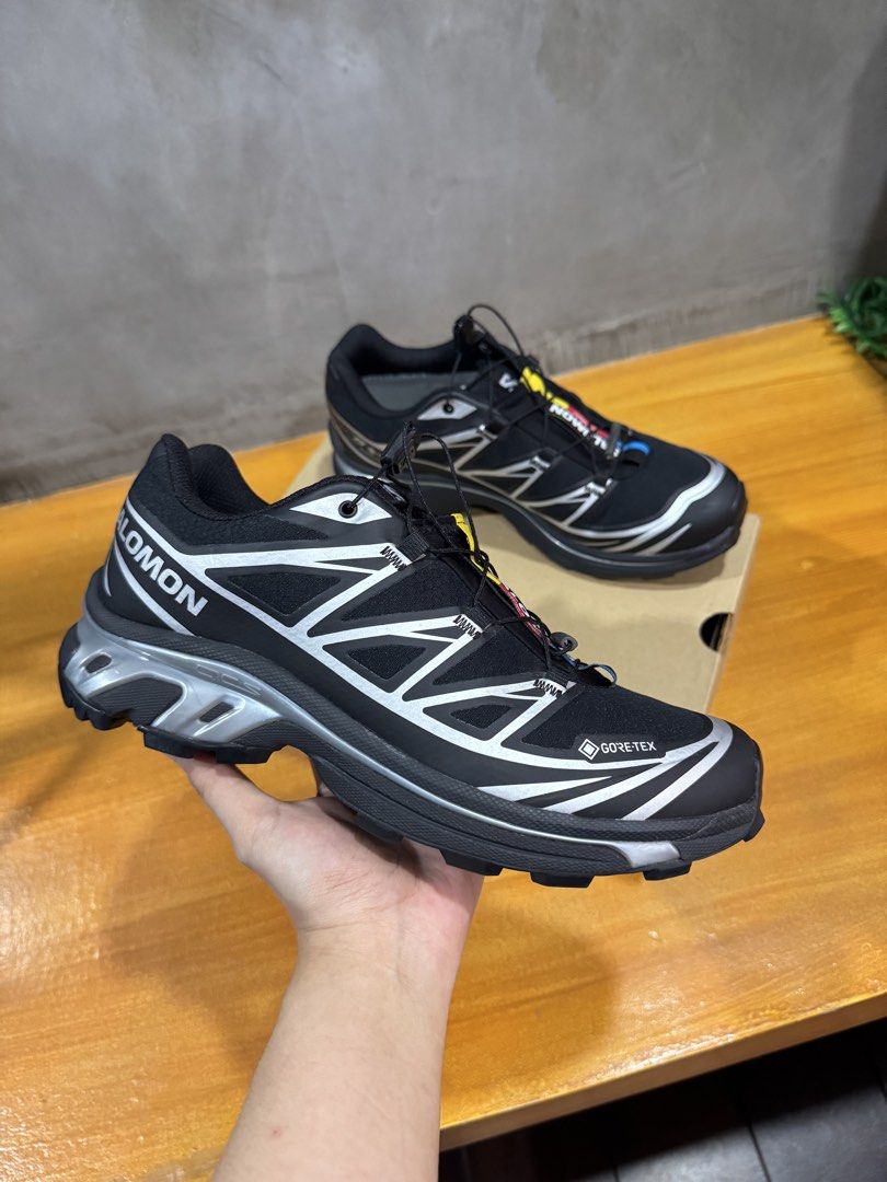 SALOMON XT-6 GORE-TEX BLACK SILVER (Authentic/Original) (Category: Sneakers) located in Bacoor. Submitted by wonnieyoiii (Listing ID 1466216449, Image 2). Description: FOR SALE‼️ SALOMON XT-6 GORE-TEX BLACK SILVER (Authentic/Original) Brand New Condition w box Used once Size: US W 9 | US M 8 | 26cm Bought from Sole Finds PH Bought on July 9, 2026 Purchased for ₱13,000 Selling for only ₱11,500 still nego RFS: Not using it anymore Loc: Cupang, Munt