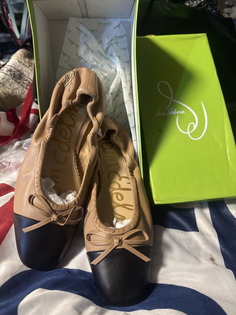 SAM EDELMAN JAIDA/MAPLE BLACK LEA BALLET FLATS SANDALS (Category: Foot Care) located in Angeles City. Submitted by migs_font29 (Listing ID 1466281413, Image 1). Description: US SIZE 10.
