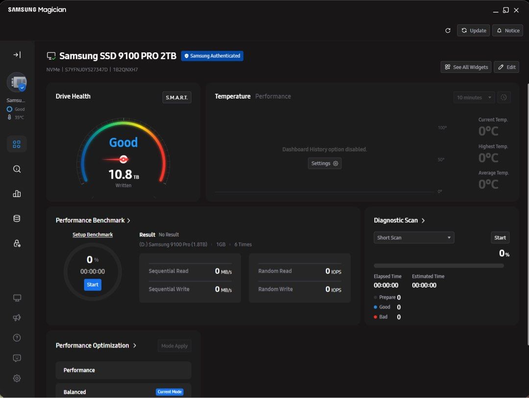 Samsung 9100 Pro 2TB M.2 NVMe SSD (Category: Hard Disks & Thumbdrives) located in Manila. Submitted by paupaupau07 (Listing ID 1466189034, Image 2). Description: - Model: Samsung 9100 Pro 2TB NVMe M.2 SSD - Speed: PCIe 5.0 with read speeds up to 14,700 MB/s - Health Status: 100% (verified via Hard Disk Sentinel) - Usage: Power-on time around 49 days with 10.76 TB lifetime writes - Inclusions: Original box included.