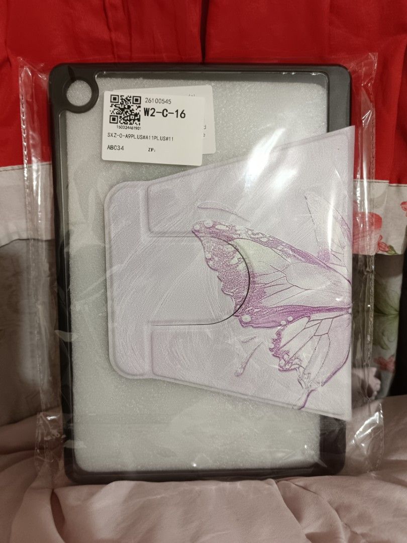 Samsung Galaxy Tab A9 Plus / A11 Plus Trifold Smart Case (Category: Cases & Sleeves) located in Cavite. Submitted by jjcollectivefinds (Listing ID 1466295569, Image 2). Description: Samsung Galaxy Tab A9 Plus / A11 Plus Trifold Smart Case ⤿ Model Compatibility: Samsung Galaxy Tab A9+ (11") / Tab A11+ (11") ⤿ Design/Color: Purple & White Textured Finish with Glitter Butterfly Art Print ⤿ Condition: Brand new, unused, and sealed in its original pla